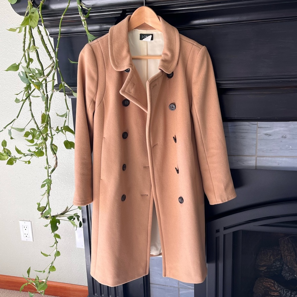 J. Crew Camel Wool Long Coat - Picture 4 of 7